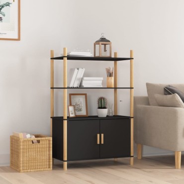 vidaXL Ντουλάπι Μαύρο 80x40x121cm από Επεξεργασμένο Ξύλο 1 τεμ.