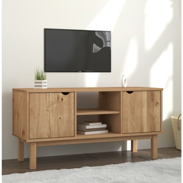 vidaXL Έπιπλο Τηλεόρασης OTTA 113,5x43x57cm Μασίφ Ξύλο Πεύκου