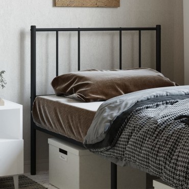 vidaXL Κεφαλάρι Μαύρο Μεταλλικό 85x3x90cm 1 τεμ.