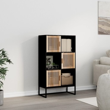 vidaXL Ντουλάπι Μαύρο 70x35x125cm από Επεξεργασμένο Ξύλο 1 τεμ.