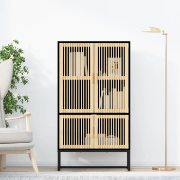 vidaXL Ντουλάπι Μαύρο 70x35x125cm από Επεξεργασμένο Ξύλο 1 τεμ.