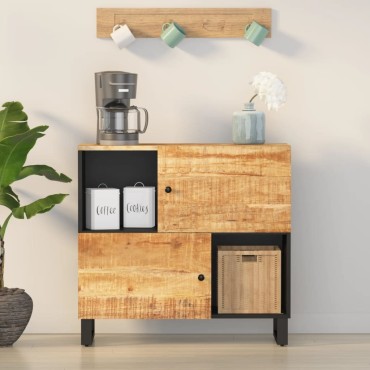 vidaXL Ντουλάπι με 2 Πόρτες 80x33x75cm από Μασίφ Ξύλο Μάνγκο 1 τεμ.