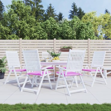 vidaXL Μαξιλάρια Καρέκλας Κήπου 6 τεμ. Ροζ 50x50x4cm Υφασμάτινα