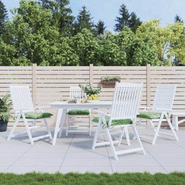 vidaXL Μαξιλάρια Καρέκλας 4 τεμ. Σχέδιο Φύλλων 50x50x7cm Υφασμάτινα