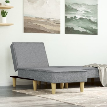 vidaXL Ανάκλιντρο Ανοιχτό Γκρι Υφασμάτινο 55x140x70cm 1 τεμ.