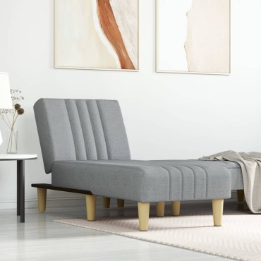 vidaXL Ανάκλιντρο Ανοιχτό Γκρι Υφασμάτινο 55x140x70cm 1 τεμ.
