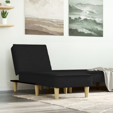 vidaXL Ανάκλιντρο Μαύρο Υφασμάτινο 55x140x70cm 1 τεμ.