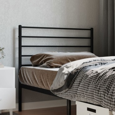 vidaXL Κεφαλάρι Μαύρο Μεταλλικό 95x3x90cm 1 τεμ.
