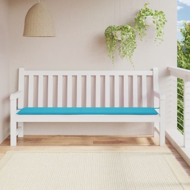 vidaXL Μαξιλάρι Πάγκου Κήπου Τιρκουάζ 200x50x4cm Υφασμάτινο