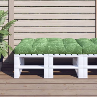 vidaXL Μαξιλάρι Παλέτας με Σχέδιο Φύλλων 120x80x12cm Υφασμάτινο