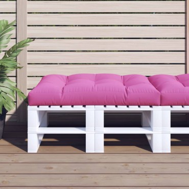 vidaXL Μαξιλάρι Παλέτας Ροζ 120x80x12cm Υφασμάτινο