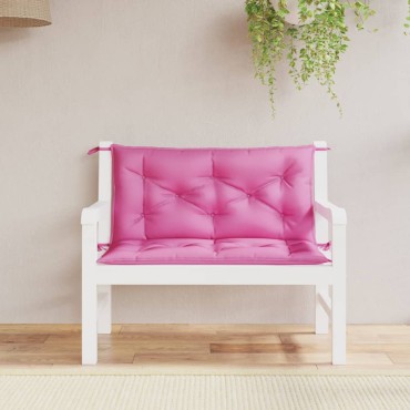vidaXL Μαξιλάρια Πάγκου Κήπου 2 τεμ. Ροζ 100x50x7cm Υφασμάτινα