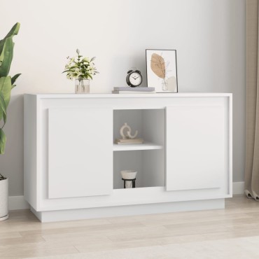 vidaXL Μπουφές Λευκός 102x35x60cm από Επεξεργασμένο Ξύλο 1 τεμ.