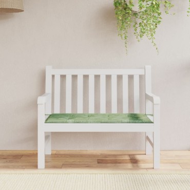 vidaXL Μαξιλάρι Πάγκου Κήπου Σχέδιο Φύλλων 100x50x4cm Ύφασμα Oxford