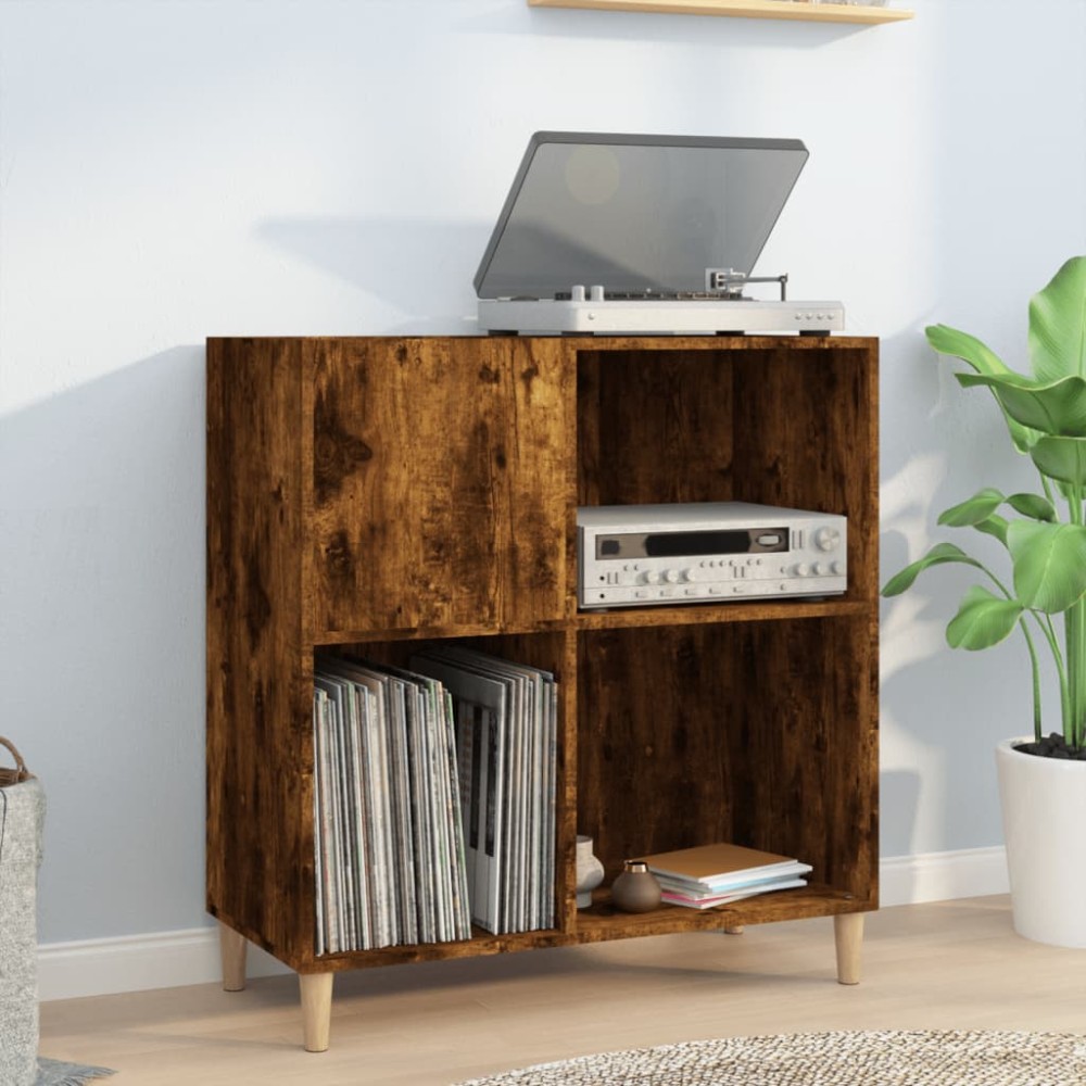 vidaXL Δισκοθήκη Καπνιστή Δρυς 84,5x38x89cm από Επεξεργ. Ξύλο 1 τεμ.