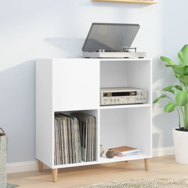 vidaXL Έπιπλο Δίσκων Λευκό 84,5x38x89cm από Επεξεργασμένο Ξύλο 1 τεμ.