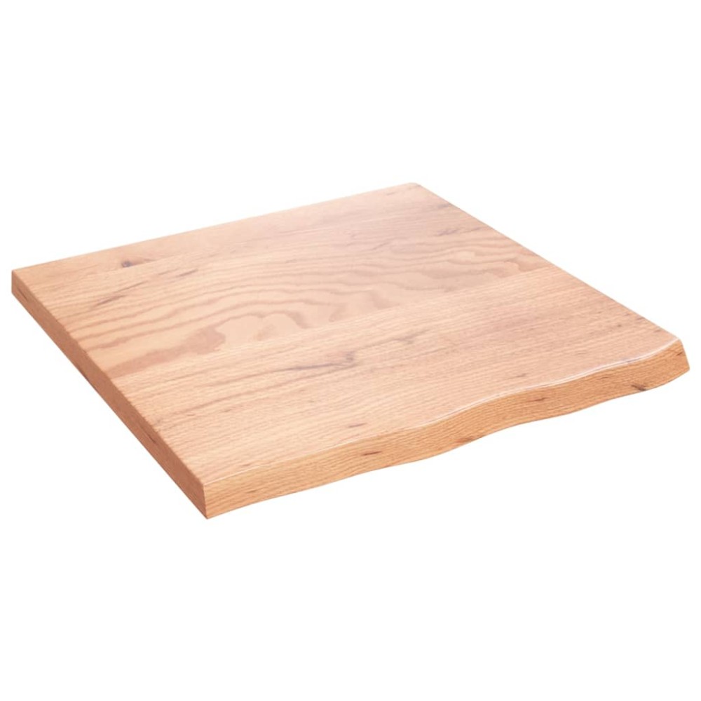 vidaXL Ράφι Τοίχου Ανοιχτό Καφέ 60x60x(2-4)cm Επεξ. Μασίφ Ξύλο Δρυός 1 τεμ.