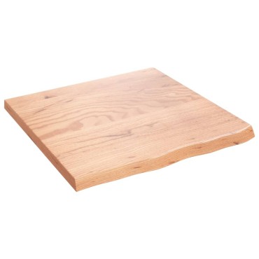 vidaXL Ράφι Τοίχου Ανοιχτό Καφέ 60x60x(2-4)cm Επεξ. Μασίφ Ξύλο Δρυός 1 τεμ.