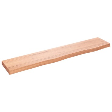 vidaXL Ράφι Τοίχου Ανοιχτό Καφέ 100x20x4cm Επεξεργ. Μασίφ Ξύλο Δρυός 1 τεμ.