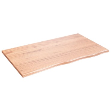 vidaXL Ράφι Τοίχου Ανοιχτό Καφέ 100x60x2cm Επεξεργ. Μασίφ Ξύλο Δρυός 1 τεμ.