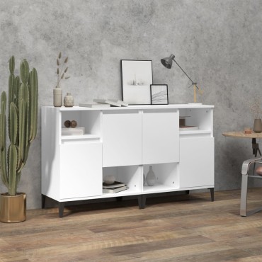 vidaXL Ντουλάπια 2 τεμ. Λευκά 60x35x70cm από Επεξεργασμένο Ξύλο