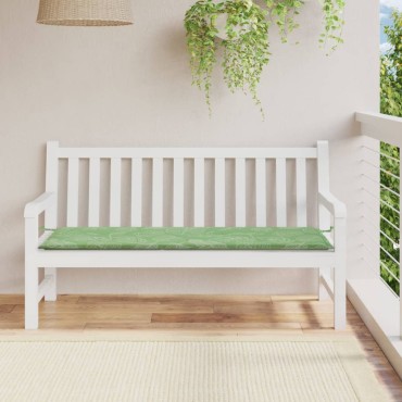 vidaXL Μαξιλάρι Πάγκου Κήπου Σχέδιο Φύλλων 150x50x4cm Ύφασμα Oxford