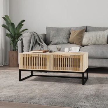 vidaXL Τραπεζάκι Σαλονιού 80x40x35cm Επεξεργασμένο Ξύλο & Σίδερο 1 τεμ.