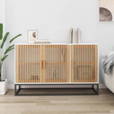 vidaXL Ντουλάπι Λευκό 105x30x65cm από Επεξεργασμένο Ξύλο 1 τεμ.