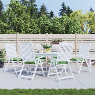 vidaXL Μαξιλάρια Καρέκλας 6 τεμ. Σχέδιο Φύλλων 50x50x7cm Υφασμάτινα