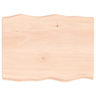 vidaXL Επιφάνεια Τραπεζιού 80x60x(2-6)cm Ακατέργαστο Μασίφ Ξύλο 1 τεμ.