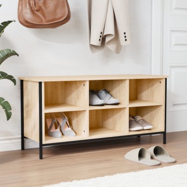vidaXL Παπουτσοθήκη Sonoma Δρυς 100x35x50cm από Επεξεργασμένο Ξύλο