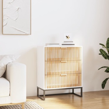 vidaXL Συρταριέρα Λευκή 60x30x75cm από Επεξεργασμένο Ξύλο 1 τεμ.