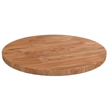 vidaXL Επιφάνεια Τραπεζιού Στρογγυλή Αν. Καφέ 30x1,5cm Ξύλο Δρυός 1 τεμ.
