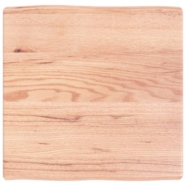 vidaXL Επιφ Τραπεζιού Αν Καφέ 60x60x(2-6)cm Ακατέργ. Μασίφ Ξύλο Δρυός 1 τεμ.