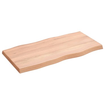 vidaXL Επιφ Τραπεζιού Αν Καφέ 80x40x(2-4)cm Ακατέργ. Μασίφ Ξύλο Δρυός 1 τεμ.