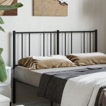 vidaXL Κεφαλάρι Μαύρο Μεταλλικό 156x3x90cm 1 τεμ.