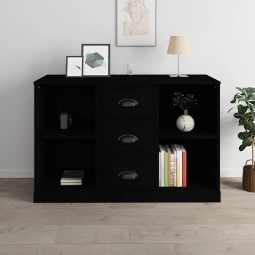 vidaXL Μπουφές Μαύρος 104,5x35,5x67,5cm από Επεξεργασμένο Ξύλο 1 τεμ.