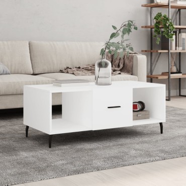 vidaXL Τραπεζάκι Σαλονιού Λευκό 102x50x40cm από Επεξεργασμένο Ξύλο 1 τεμ.