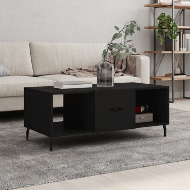 vidaXL Τραπεζάκι Σαλονιού Μαύρο 102x50x40cm από Επεξεργασμένο Ξύλο 1 τεμ.