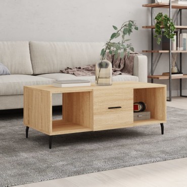 vidaXL Τραπεζάκι Σαλονιού Sonoma Δρυς 102x50x40cm από Επεξεργ. Ξύλο 1 τεμ.