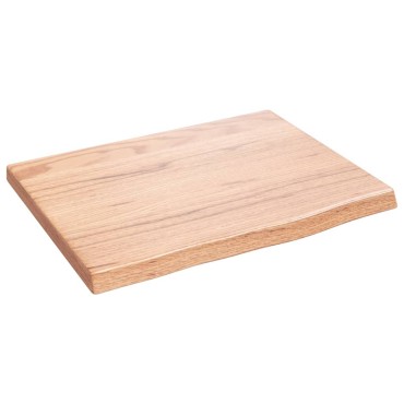 vidaXL Ράφι Τοίχου Ανοιχτό Καφέ 40x30x2cm Επεξεργ. Μασίφ Ξύλο Δρυός 1 τεμ.