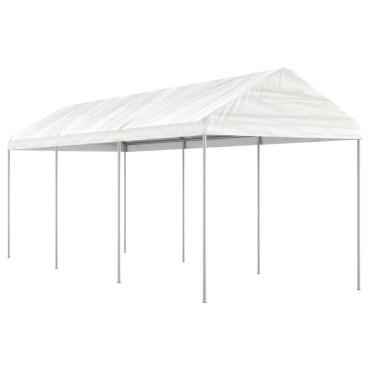 vidaXL Κιόσκι με Τέντα Λευκό 6,69 x 2,28 x 2,69 μ. από Πολυαιθυλένιο
