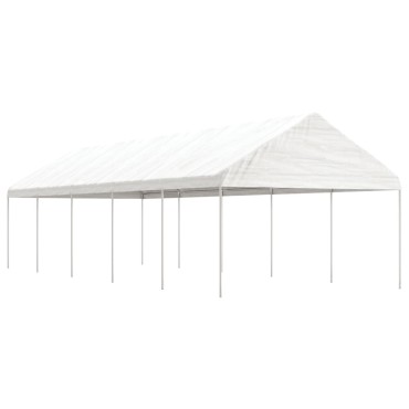 vidaXL Κιόσκι με Τέντα Λευκό 11,15 x 4,08 x 3,22 μ. από Πολυαιθυλένιο