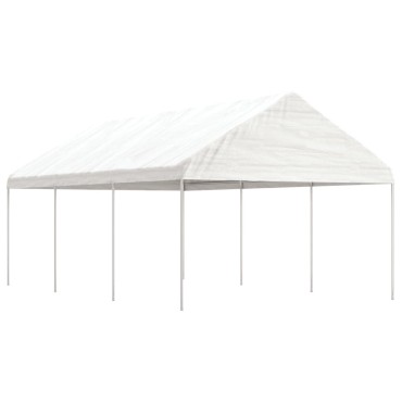 vidaXL Κιόσκι με Τέντα Λευκό 6,69 x 4,08 x 3,22 μ. από Πολυαιθυλένιο