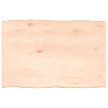 vidaXL Επιφάνεια Τραπεζιού 60x40x2cm Ακατ. Μασίφ Ξύλο Δρυός Live Edge 1 τεμ.