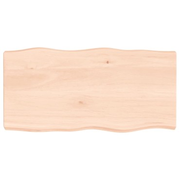 vidaXL Επιφάνεια Τραπεζιού 80x40x(2-6)cm Ακατέργαστο Μασίφ Ξύλο 1 τεμ.