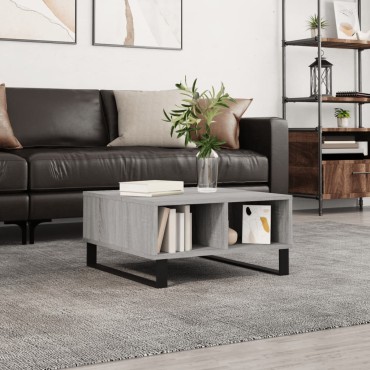 vidaXL Τραπεζάκι Σαλονιού Γκρι Sonoma 60x60x30cm Επεξεργασμένο Ξύλο 1 τεμ.