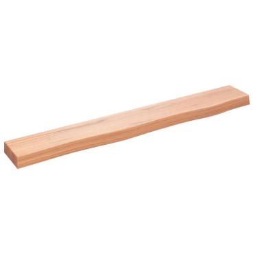 vidaXL Ράφι Τοίχου Ανοιχτό Καφέ 80x10x4cm Επεξεργ. Μασίφ Ξύλο Δρυός 1 τεμ.
