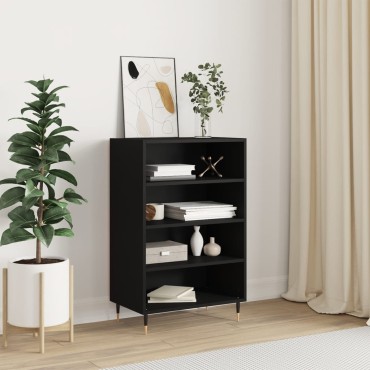 vidaXL Ραφιέρα Μαύρη 57x35x90 από Επεξεργασμένο Ξύλο 57x35x90cm 1 τεμ.