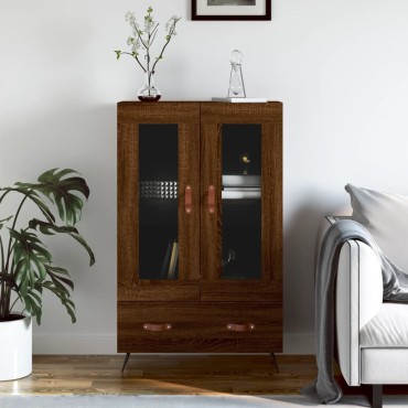 vidaXL Ντουλάπα Καφέ Δρυς 69,5x31x115cm από Επεξεργασμένο Ξύλο 1 τεμ.
